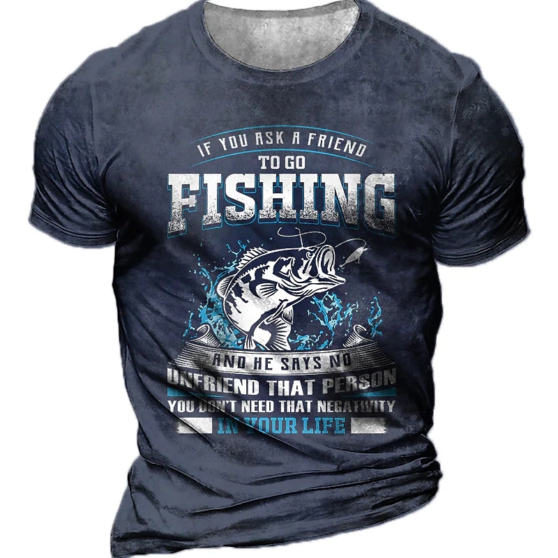 Street Fashion Europe - Summer Fashion Outdoor Fishing Men T-shirt