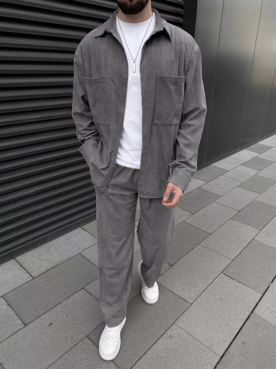Men's Corduroy Two-Piece Outfi - đánh giá và giá Street Fashion Outfit For Men