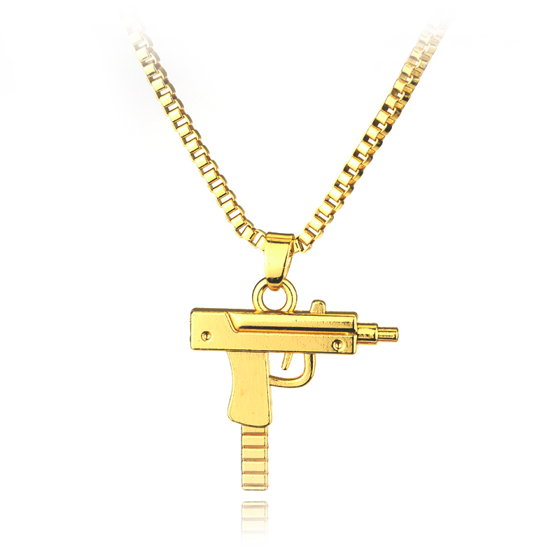 Trendy Uzi Gun Shaped Pendant  - đánh giá và giá Street Fashion Hip Hop