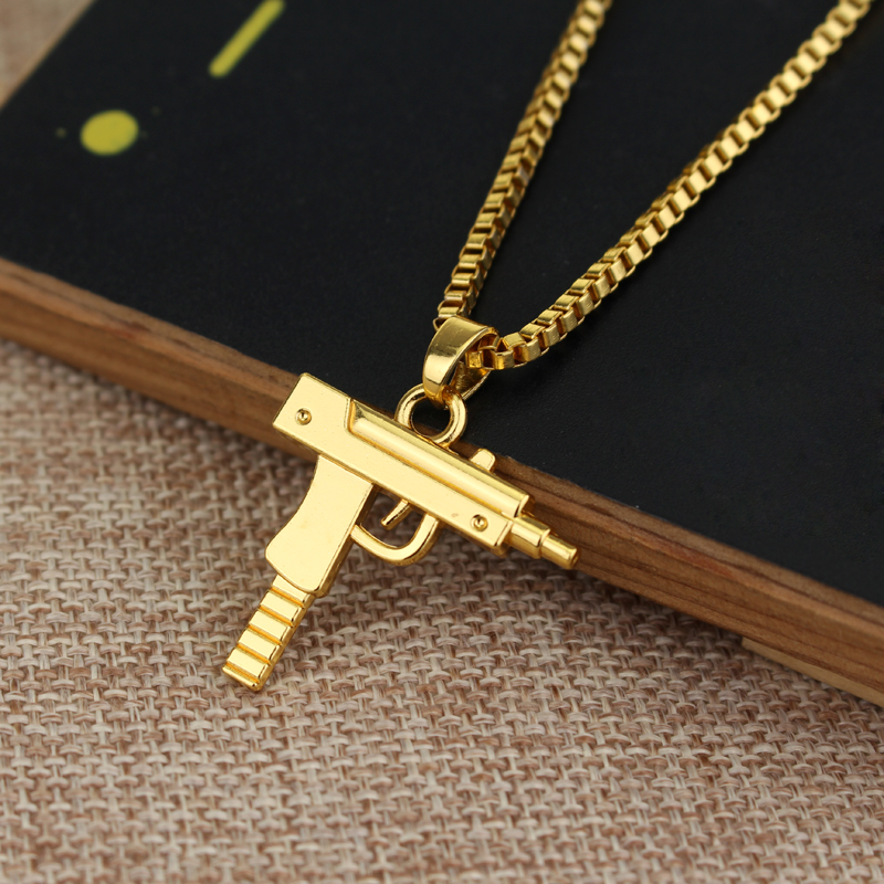 Trendy Uzi Gun Shaped Pendant  - đánh giá và giá Street Fashion Hip Hop