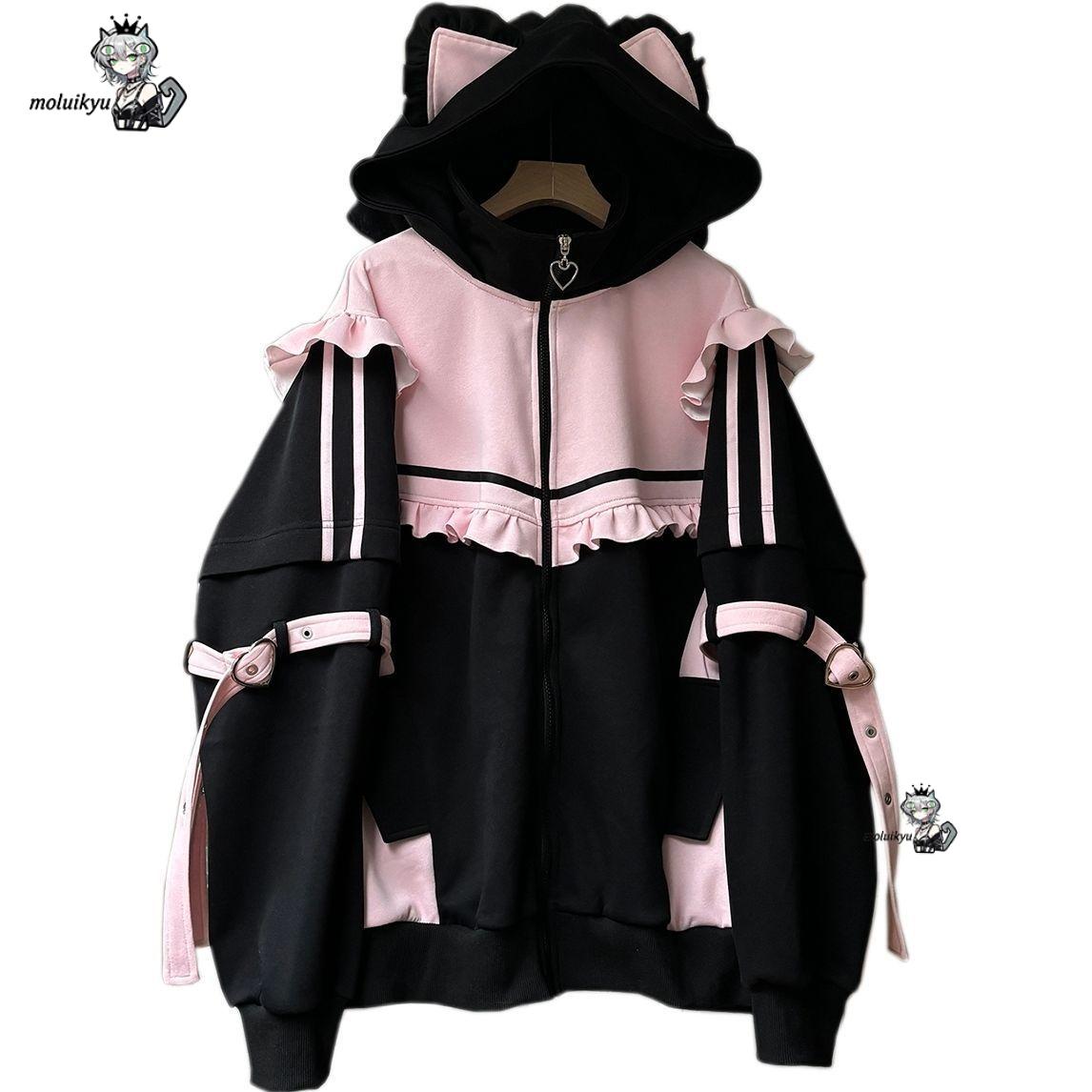 Y2K Kawaii Cat Ear Hoodie Wome - đánh giá và giá Street Fashion Harajuku